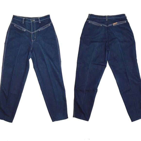 VTG 70s Gitano High Waist Tapered Cigarette Jeans | W 28" - Picture 3 of 8